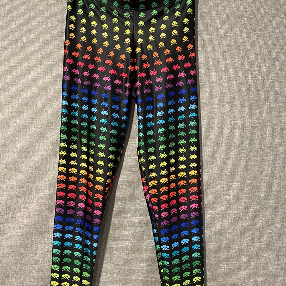 BLACKMILK Rainbow Space Invader Leggings - Small - Picture 5 of 6
